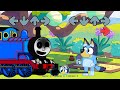 FNF Thomas and Friends All Phases VS Bluey, Bingo & Mackenzie Sings Can Can | Bluey FNF Mods