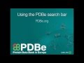 PDBe mini tutorial: Using the PDBe search bar