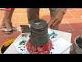 instructions on how to make flower vases from rope and cement best from waste jute idea use