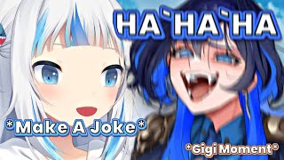 Kronii laughs over Gura's joke, her laugh just like Gigi's laugh [HololiveEN]