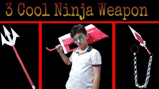 3 Cool Paper Ninja Weapons|Trident| Titan's Desolator|Scorpion Kunai|how to make paper ninja weapon