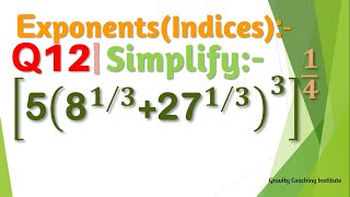 Simplify [5(8^(1∕3)+27^(1∕3) )^3 ]^(1∕4)