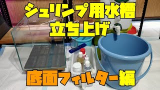 シュリンプ用水槽立ち上げ　底面フィルター編