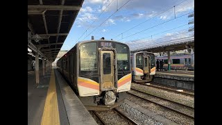 JR東日本 弥彦線 129系 弥彦駅から吉田駅 車窓 （2022/11/26）