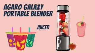 Agaro Galaxy Portable Blender | Portable Hand Blender For Kitchen | USB Rechargeable Blender Juicer