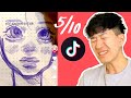 RATING TIKTOK ART TUTORIALS 🗿 5