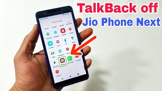 Jio Phone Next TalkBack Off Kaise Karen | How To Disable TalkBack Jio Phone Next | Jio TalkBack Off