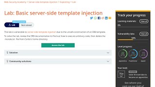 Web Security Academy | SSTI | 1 - Basic Server-Side Template Injection