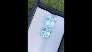 7.95 cts natural aquamarine Dimension: 10*9.5*7.2mmDimension: 9*9.1*7mmClarity: i clean #viral