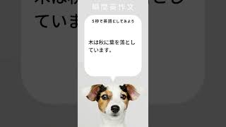 【瞬間英作文】木は秋に葉を落としています。