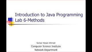 Introduction to Java Programming- lab 6 Solution