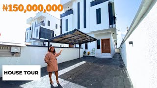 Inside ₦150 MILLION ($90,000) Amazing 5 Bedroom Triplex with BQ in Lekki, Lagos.