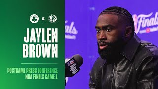 Jaylen Brown Postgame Press Conference | NBA Finals Game 1 vs. Dallas Mavericks