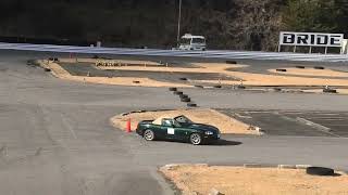 250104キョウセイMIジムカーナ練習会 1332 ロードスター緑NB