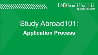 Study Abroad 101: Application Process