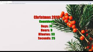 HTML5, CSS3, javaScript Christmas Coundown part1