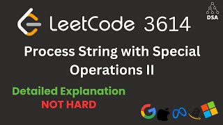Process String with Special Operations II 🔥 Leetcode 3614 | Optimal Java Solution + Dry Run