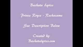 Prince Royce - Rechazame - Bachata Lyrics