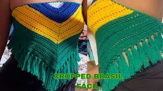 TOP CROPPED TOMARA QUE CAIA - lindo e fácil de fazer - passo a passo - Crocheteria CS