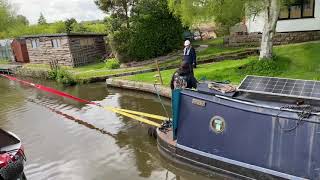 Narrow boat freed from lock after being stuck for 24hrs