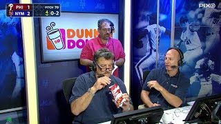 PHI@NYM: Broadcasters eat Cracker Jack in the booth