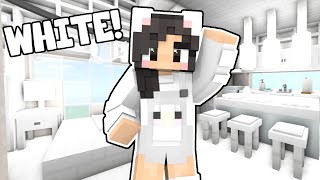 🤍Minecraft But I Can Only Build With WHITE!