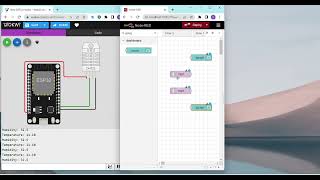 Wokwi ESP32 Simulator :  ESP32 + DHT22+MQTT+ Node-RED Dashboard