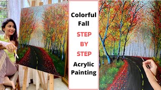 Fall Forest STEP by STEP Acrylic Painting (CBF Presents)
