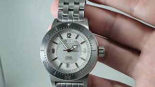 c2003 Oris BC3 men's day date divers watch.  Model reference 635.7514