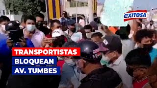 🔴🔵Paro de transportistas: Manifestantes bloquean avenida Tumbes