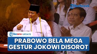 Reaksi Jokowi saat Prabowo Blak-blakan Bela Megawati di Hadapan Ribuan Kader, Gesturnya Disorot