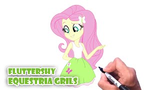 How to Draw Fluttershy Equestria Girls | My Little Pony Step by step