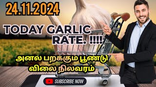 பூண்டு விலை குறைந்துள்ளதாக ? அதிகரித்துள்ளதா ? 24.11.2024 இன்றைய வடுகபட்டி பூண்டு மார்கெட்  நிலவரம்