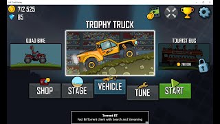 Hill Climb Racing - Gameplay Walkthrough Beach- Trophy Truck | hill climb racing trophy truck