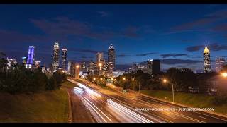 Atlanta day to night timelapse