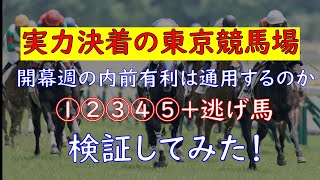 【競馬検証】開幕週の東京競馬場は内前有利なのか実際に買って検証してみた