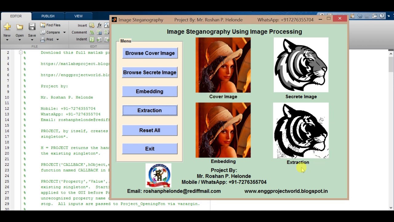 How To Develop Image Steganography Using Matlab Project Code - YouTube