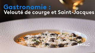 Gastronomie : velouté de courge et Saint-Jacques