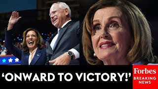 JUST IN: Speaker Emerita Pelosi Applauds Joe Biden, Kamala Harris \u0026 Tim Walz, Slams Trump At DNC