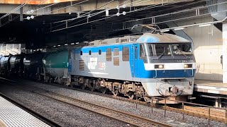 【4K高画質】JR東日本EF210-143号機牽引貨物列車が小山駅を通過するシーン