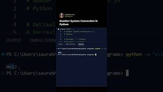 number system conversion in python #pythontricks #coding #python3 #pythonlanguage