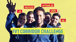 CORRIDOR CHALLENGE: Neymar JR. challenges friends to a 1vs1 football match.