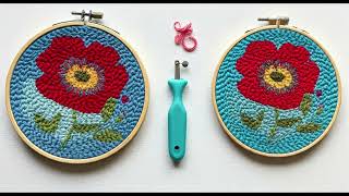 punch needle embroidery：flower