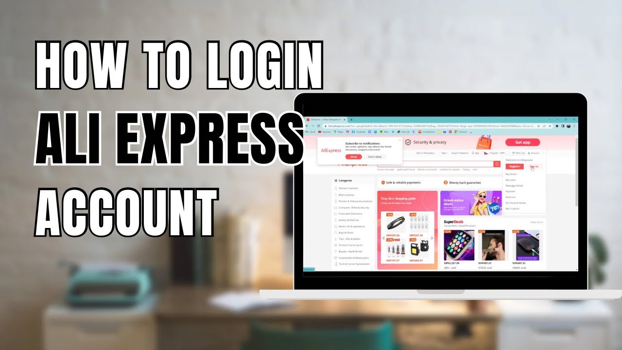 How To Login To AliExpress Account - YouTube