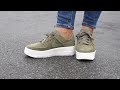 onfeet nike air force 1 sage khaki grailify