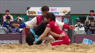 2017 전국씨름왕선발대회＜단체전 준결승＞ 국화급(-70kg) - 양수진(제주특별자치도) VS 서민희(경상남도).20171226