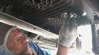 change engine oil transmission oil Mercedes Benz actros 2040