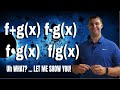 f+g(x) f-g(x) f•g(x) f/g(x) Functions