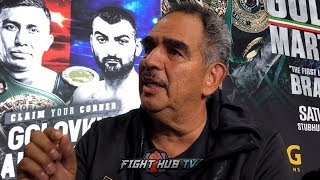 ABEL SANCHEZ CLAIMS CANELO WAS CHEATING IN 1ST FIGHT WITH CAST LIKE HANDWRAPS