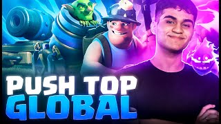 PUSH EM BUSCA DO TOP 1 GLOBAL! (TOP 1 E 2 BR TÁ FÁCIL 😎) - CLASH ROYALE AO VIVO